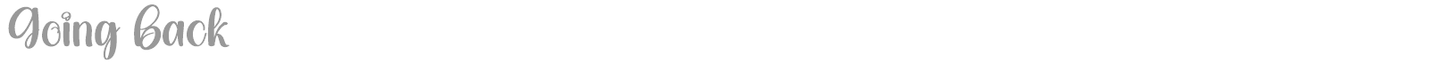 Going Back font preview